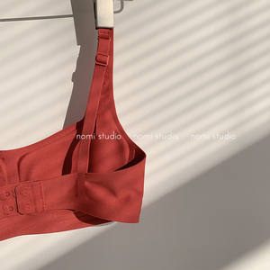 METWO-Sujetador de látex de estilo francés para mujer, anillos de ajuste libre, cuello cuadrado pequeño, correas ajustadas sin rastro, realce de punto, Verano - Product Image 4