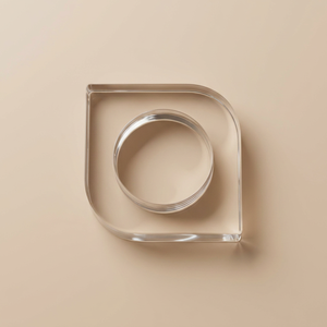 Anneaux de serviette en acrylique transparents écologiques de luxe pour décorations de table de mariage (largeur 2 cm et 2,5 cm) - Product Image 2