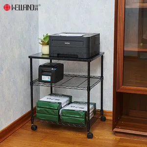 3 Tier Deskside Wire Machine Stand Printer Storage Quality Utility Storage Cart