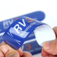 Autocollant en résine époxy 3D transparente, étiquette holographique, logo, colle transparente imperméable
