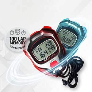 Fabricante de cronómetros digitales con logotipo personalizado, memoria para 100 vueltas, cronómetro dual, temporizador de cuenta regresiva, retroiluminación EL, servicio OEM y ODM - Product Image 1