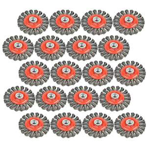 DELUN 100 มม.<span class=keywords><strong>4</strong></span> <span class=keywords><strong>นิ้ว</strong></span>บิดแบนล้อรอบ<span class=keywords><strong>แปรง</strong></span><span class=keywords><strong>ลวด</strong></span>เครื่องมือปรับแต่ง<span class=keywords><strong>ลวด</strong></span>โลหะ<span class=keywords><strong>แปรง</strong></span>ขัด - Product Image 4