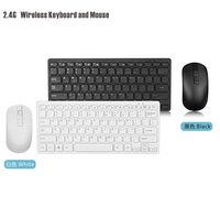Clavier et souris sans fil, nouveau style, personnalisé, ultra fin, ergonomique, 2,4 GHz, USB, OEM, nano multimédia, 78 touches, en stock