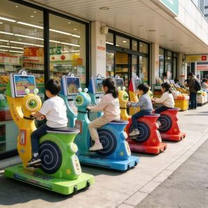 Nouvel appareil de divertissement interactif 3D commercial pour enfants, à monnayeur, en forme d'escargot à chevaucher, avec fonction de balancement - Product Image 4