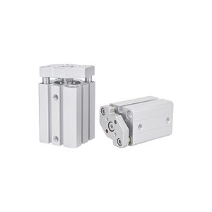 Cilindro Compacto Tipo Guía de Varilla Serie <span class=keywords><strong>CQM</strong></span>/CDQM, Mini Cilindro Neumático de Doble Acción de Alta Calidad CQM12/16/20/25/32/40/50/63/80/100 - Product Image 5