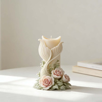 Moule en silicone pour bougie d'aromathérapie en forme de queue de poisson, diffuseur de parfum en spirale rose, ornement en plâtre réutilisable et non toxique