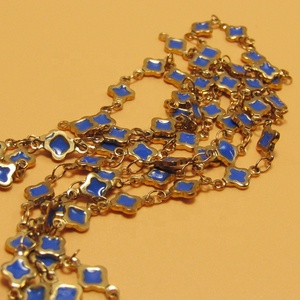 Chaîne en acier inoxydable tendance, chaîne à perles émaillées, chaîne dorée <span class=keywords><strong>au</strong></span> mètre pour bracelet, collier, accessoires de fabrication de bijoux DIY - Product Image 5