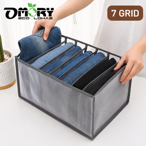 Caja de almacenamiento de ropa con compartimentos de malla OMORY, bolsas ecológicas para guardar ropa, caja de almacenamiento de ropa interior de malla - Product Image 4