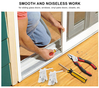Roulette de porte coulissante en acier inoxydable, durable, à faible bruit, avec roulement, pour quincaillerie de fenêtre de balcon domestique