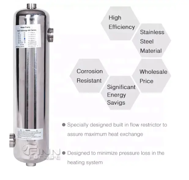 Easy Install High Quality Double Pipe Water Tube Industrial Pool Heat Exchanger For Pool Use