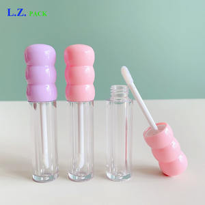 LZ Pack <span class=keywords><strong>Precio</strong></span> de fábrica Nuevo Púrpura Rosa Redondo Brillo de <span class=keywords><strong>labios</strong></span> Botella transparente 2ml Mini Cute Private Label Brillo de <span class=keywords><strong>labios</strong></span> Tubos con varita - Product Image 4