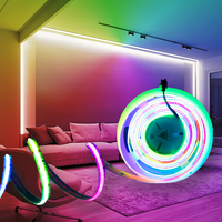 Bande lumineuse LED RGB COB, 432 LED, haute densité, flexible, sans points, DC24V, éclairage d'ambiance pour la décoration de la chambre à coucher et du salon