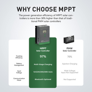 50A <span class=keywords><strong>MPPT</strong></span> năng lượng mặt trời CHARGE <span class=keywords><strong>CONTROLLER</strong></span> LCD hiển thị tự động 12V 24V Lithium Gel Pin 60A Đánh giá hiện tại Bluetooth 1560 Wát Max PV điện - Product Image 5