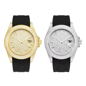 Montre mécanique automatique de luxe pour hommes, avec diamants, affichage analogique de la date, bracelet en Silicone lumineux, étanche 5 bars, à la mode - Product Image 5
