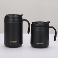 Tasse à café sous vide avec poignée, gobelet Double paroi en acier inoxydable pour Sublimation, 120z 16OZ, vente en gros, 2021, livraison gratuite