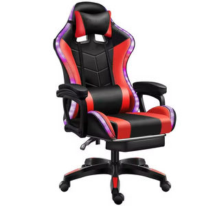 Fauteuil de Gamer Inclinable Coloré en Cuir Rose, Chaise de Course Predator RGB avec Lumières et Haut-parleurs, Fonction Massage - Product Image 3