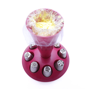 Vendita calda per bambini <span class=keywords><strong>mini</strong></span> sacchetti di pasticceria rotondi in plastica rossa ugelli per crema porta attrezzi supporto per tubazioni per pasticceria - Product Image 6