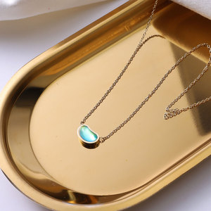 สร้อยคอสแตนเลสสตีล 316L ชุบทอง 14k 18k แบบมินิมอลสั่งทำได้สำหรับผู้หญิง ขายส่ง - Product Image 4