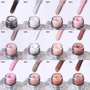 Vernis à ongles en gel rose nude auto-nivelant Hanyi, faible chaleur, sans acide, sans HEMA, <span class=keywords><strong>base</strong></span> en caoutchouc avec lampe LED, ensemble de vernis à ongles en gel - Product Image 3