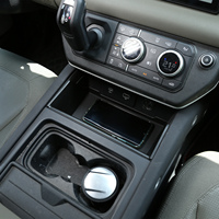 Pour Land Rover Defender 110 2020-2025 – Boîte de rangement centrale noire en ABS pour accoudoir de voiture, boîte de rangement pour téléphone, accessoire automobile