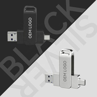 Memoria USB 3.0 Tipo C con Cuerpo Metálico, 2GB 4GB 8GB 16GB 32GB 64GB 128GB, Totalmente Compatible, Directo de Fábrica, Superventas
