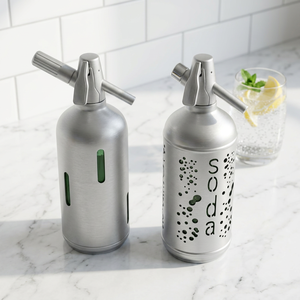 ชุดจุกก๊อกเทลโลหะสีเงินทันสมัย 1 ชิ้น ใช้ซ้ำได้ พร้อมจุกปิด - Product Image 1