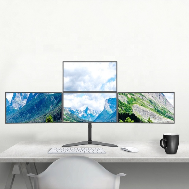 Quad Screen Adjust Monitor Arm LCD Desktop Mount Stand
