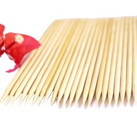 Barbecue personnalisé jetable de haute qualité 20cm 25cm 30cm 35cm 40cm brochettes rondes en bambou