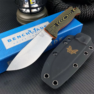 Couteau à lame fixe <span class=keywords><strong>Benchmade</strong></span> en acier inoxydable, manche G10, outil de coupe quotidien pour la maison - Product Image 1