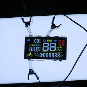 Tùy chỉnh nhà máy trực tiếp giá va tùy chỉnh phân khúc kỹ thuật số LCD nền đen màn hình hiển thị cho Ebike/xe máy công tơ mét