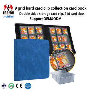 Torson 9 pochettes pour classeur étanche, capacité 216 cartes, album de rangement en cuir PU pour cartes à collectionner YuGiOh, pour cartes de sport et de hockey - Product Image 1