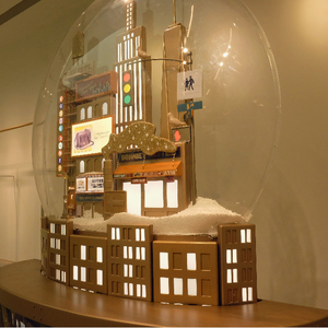 2023 LED retro illuminato natale 3d canale regali creativi villaggio centro commerciale vetrina decorazione - Product Image 1