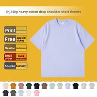 T-shirt Oversize en Coton Épais à Épaules Tombantes, Personnalisable avec Nom et Numéro, Style Rétro, Vierge, Streetwear, Impression et Broderie, Haut d'Été
