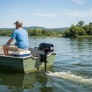 Motore Fuoribordo <span class=keywords><strong>Elettrico</strong></span> 12V 160A Brushless 600W con Acceleratore a Impugnatura e Controllo Timone Posteriore per Barche da Pesca e Gommoni - Product Image 2