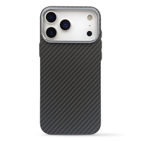 Sarung ponsel serat karbon magnetis awet, penutup ponsel eksklusif untuk iPhone 17 Pro Max dengan bingkai kamera logam untuk perlindungan Optimal