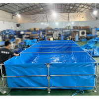 Bassin à Poissons Hors Sol Lvju de 10 000 Litres (10 m³) pour Jardin, Élevage de Tilapia, Poisson-Chat et Crevettes