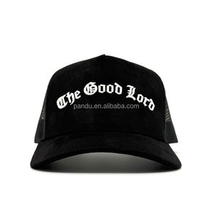 Cappelli Trucker in Camoscio con Ricamo 3D Personalizzato OEM/ODM, Stile Gotico, Retro in Rete, Visiera con Corda, Regolabili con Chiusura Snapback - Product Image 1