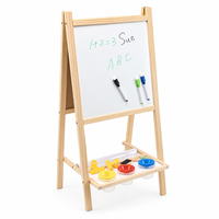 Chevalet en bois pour enfants avec rouleau de papier, en MDF de pin, jouet de dessin durable, 3+ ans, cadeau artistique, logo personnalisé ANNA & BECK