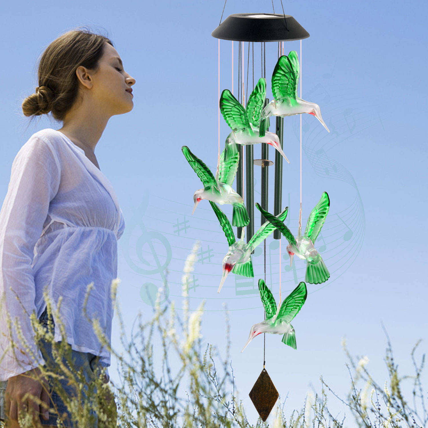 hummingbird wind chime