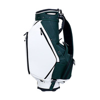 Sac de golf imperméable de luxe en cuir PU léger avec fermeture éclair, sac de clubs de golf professionnel avec 5 compartiments organisateurs