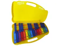 Juguete educativo para niños, instrumentos musicales, metalófono, 25 Notas, xylophone con funda de plástico
