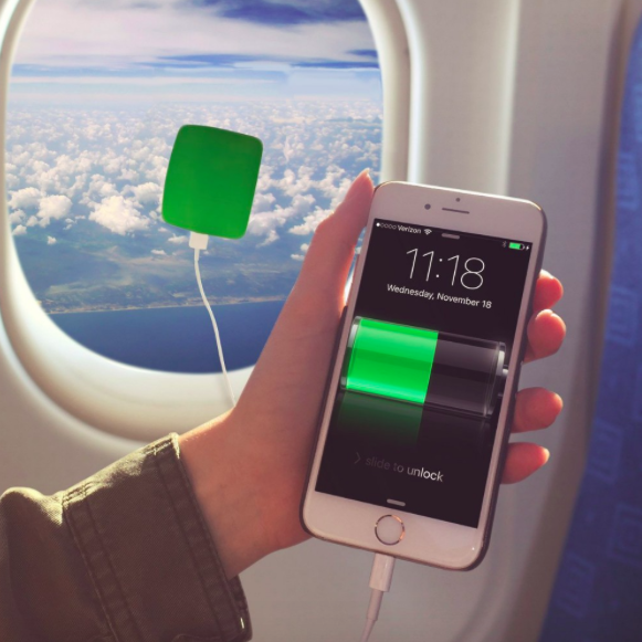 New Products Green Eco Friendly Window Sucker Solar Power Bank, Phone Power Charger