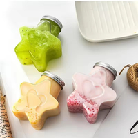 Bouteilles en plastique PET transparentes vides de 300 ml avec couvercle en PP pour jus de fruits, personnalisables, sûres et de qualité, vente chaude 2026