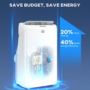 14000 BTU Dual Hose Portable Air Conditioner Cool Dehumidifier Fan for 700 Sq. Ft EU <b>Plug</b> <b>WiFi</b> Window Kit Room 14000 BTU Portabl - Product Image 4