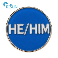 Trans transgenre non binaire Gay Pride LGBT pronom émail épinglette broche insigne personnalisé LGBT pronom émail épinglettes