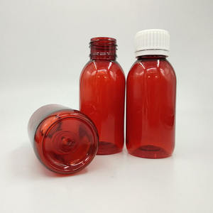 Oferta Especial: Botella de 100 ml Roja para Solución Oral, Envase Farmacéutico de Plástico PET con Serigrafía para Jarabe para la Tos - Product Image 3