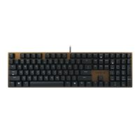 Clavier mécanique filaire OEM ODM KC 200 MX pour bureau, interrupteurs rouges silencieux, design moderne, surface en aluminium, connexion USBA, noir bronze