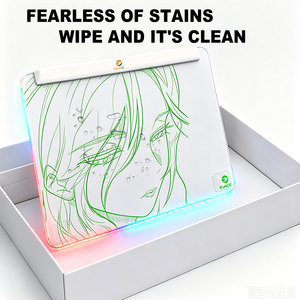Factory Custom Glass Gaming <b>Mouse</b> Pad Speed Control Esport Ultra Smooth Glass <b>Mouse</b> <b>Mat</b> Tempered Glass Mousepad with RGB Backlit - Product Image 6