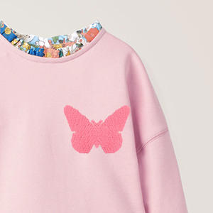 Nuevo Estilo de Vestidos para Niñas, de Algodón, con Estampado Floral, Botones, Manga Larga, Color Rosa - Product Image 3