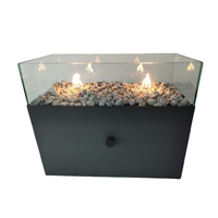 Cheminée à gaz de table directe d'usine 2 flammes intérieur extérieur Portable foyer à gaz de bureau pour chambre à coucher usage décoratif